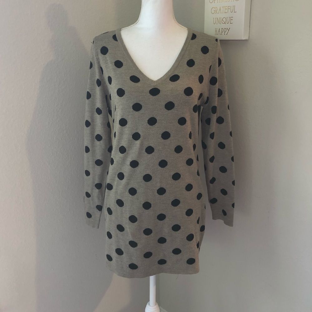 Young Threads Polka Dot V-Neck Sweater